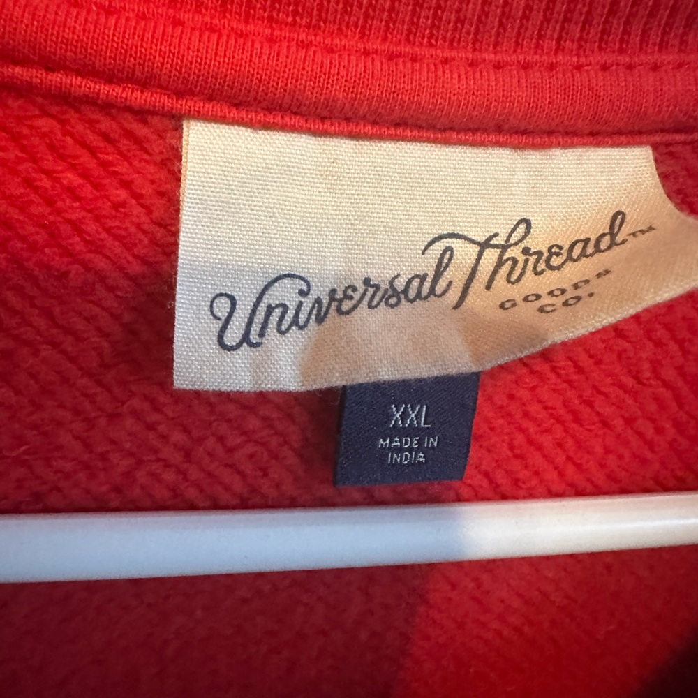 Universal Thread Red Textured Sweatshirt - Picture 4 of 4